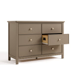 Graco Sasha 6 Drawer Dresser in Taupe Angled Image