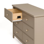 Graco Sasha 6 Drawer Dresser in Taupe Drawer Image