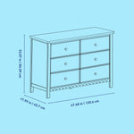 Graco Sasha 6 Drawer Dresser dimensions
