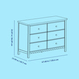 Graco Sasha 6 Drawer Dresser dimensions