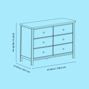 dresser size Sasha™ 6 Drawer AFFAIRS BRIDESMAIDS BY MORILEE 70 drawer dresser Size:54 Long