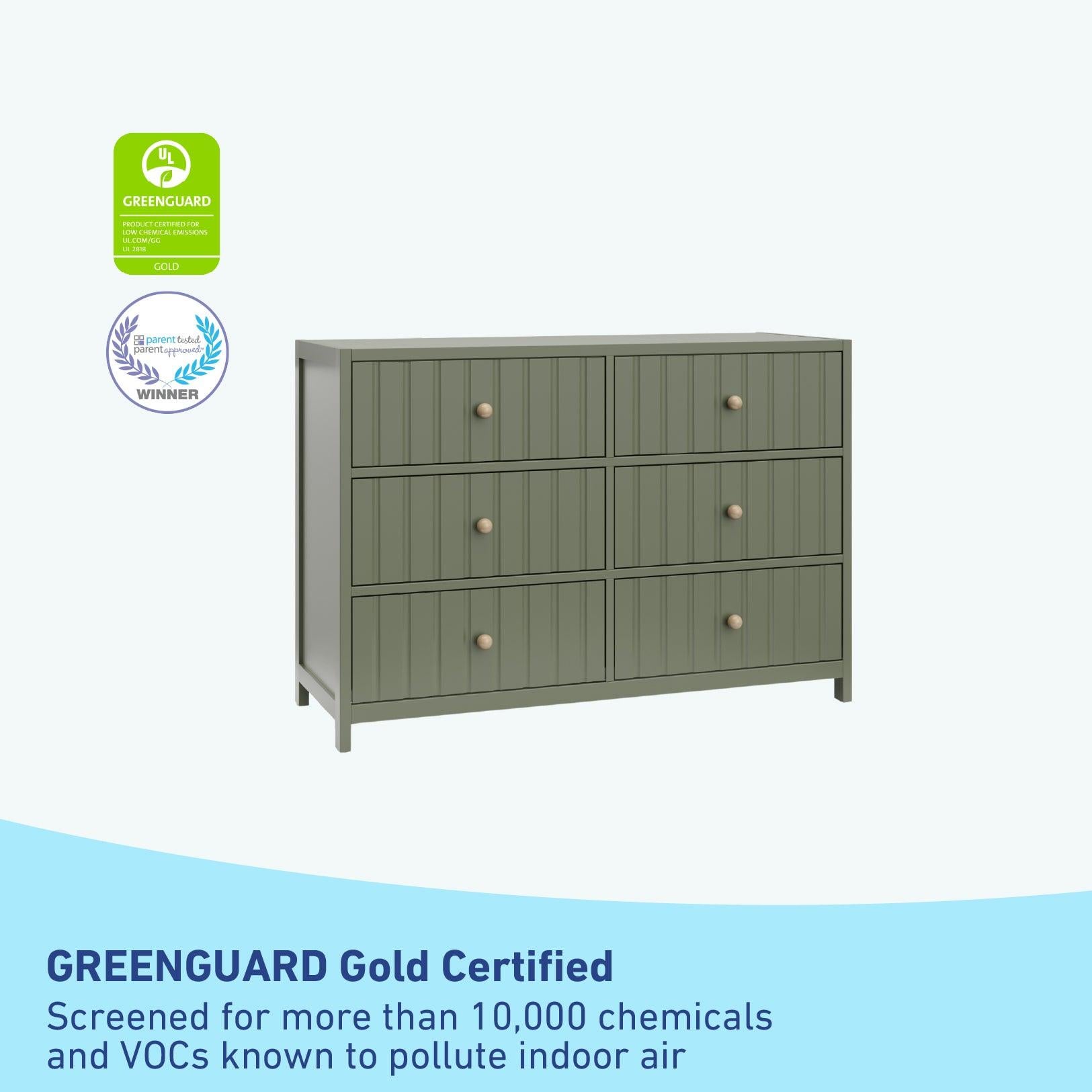 Graco® Teddi® 6 Drawer Dresser with Customizable Knobs – Storkcraft