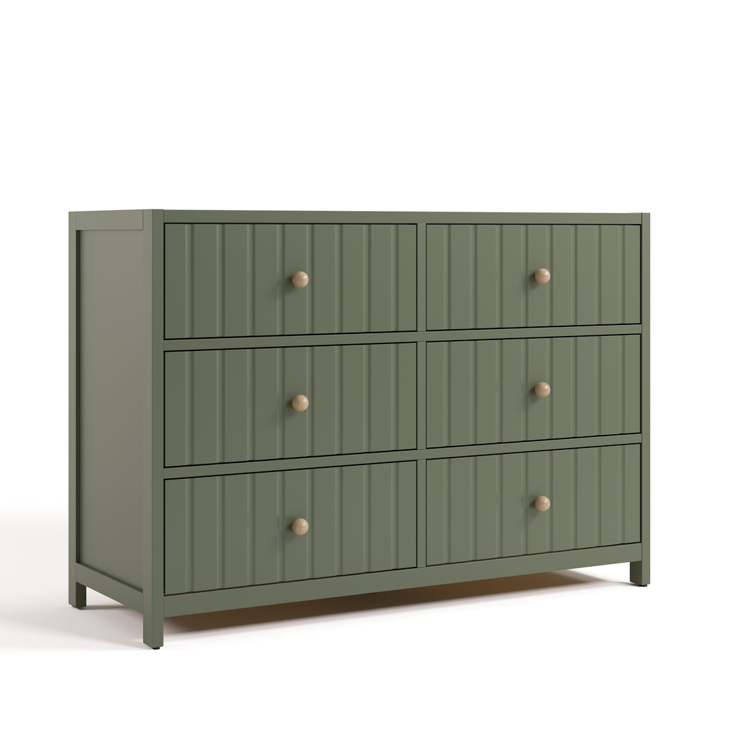 Teddi 6 Drawer Double Dresser Graco Color: Olive