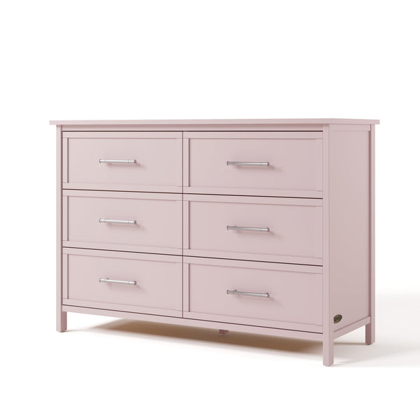 pink and grey dresser Classic 6 Drawer Double Glass floral knobs and Color:Dusty rose Plus Size Amazon Black Brand_Abby Paris