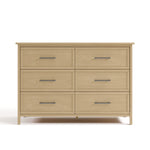 classic driftwood 6 drawer dresser front view