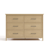 classic driftwood 6 drawer dresser front view