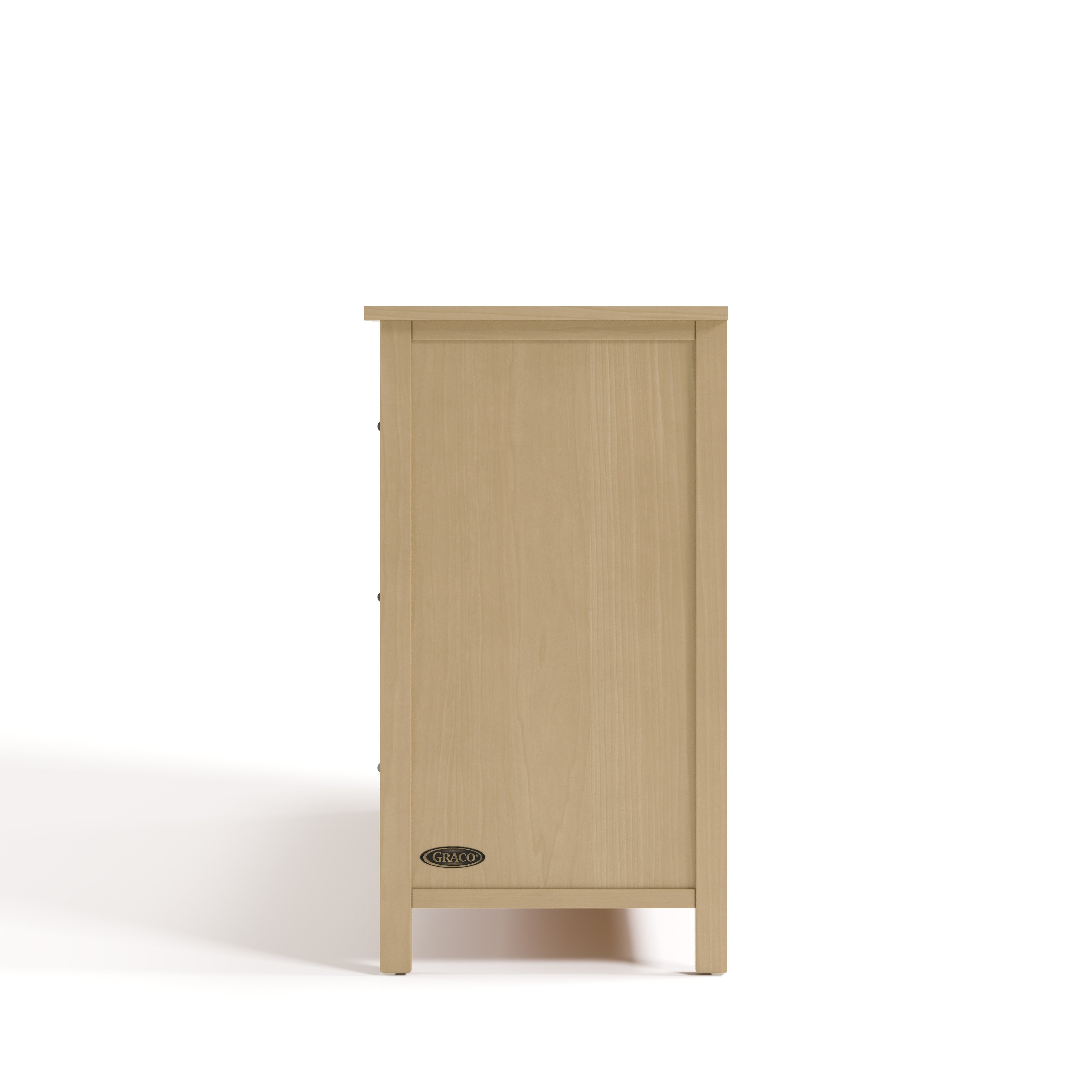 classic driftwood 6 drawer dresser side view