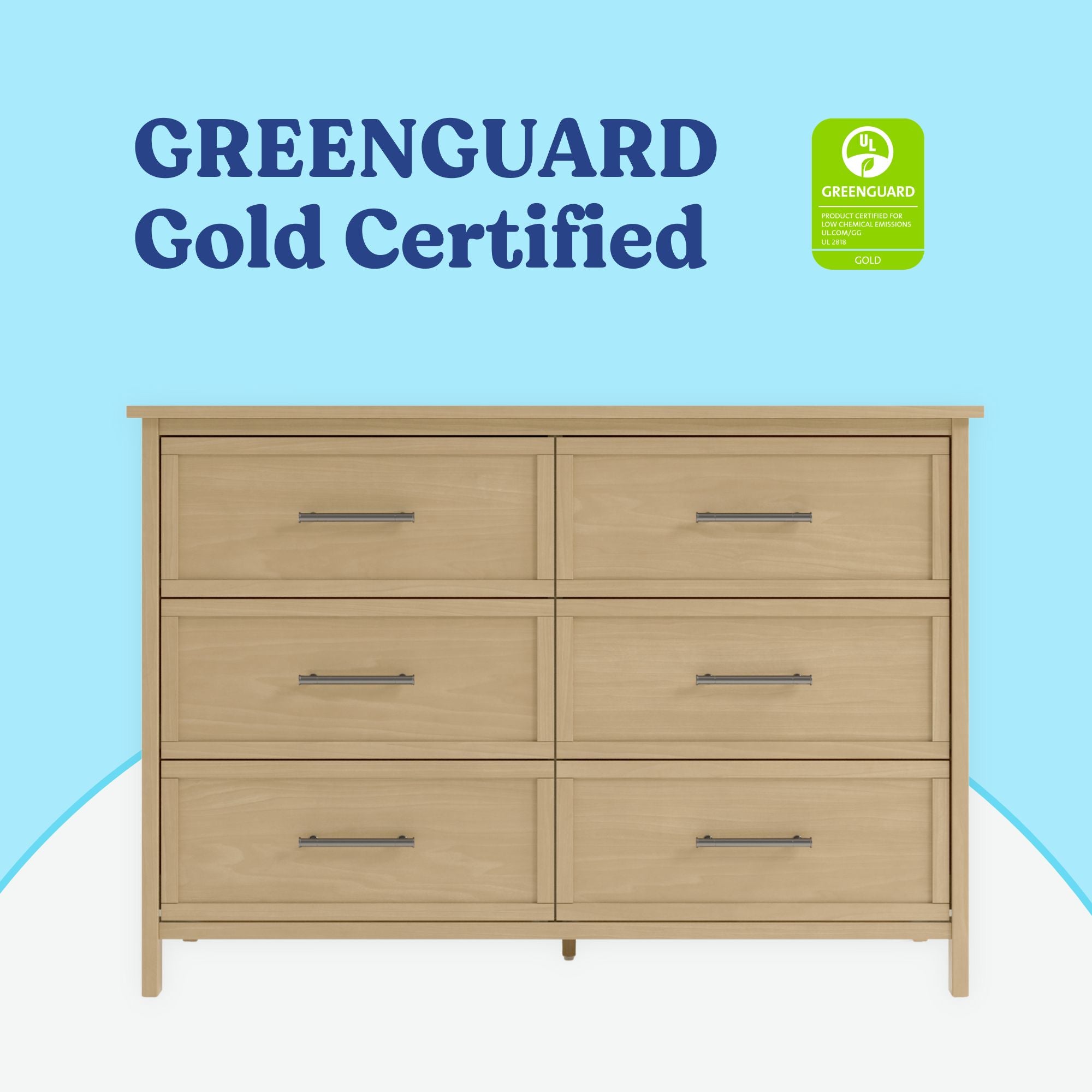 Classic driftwood 6 drawer dresser GGG certified callout