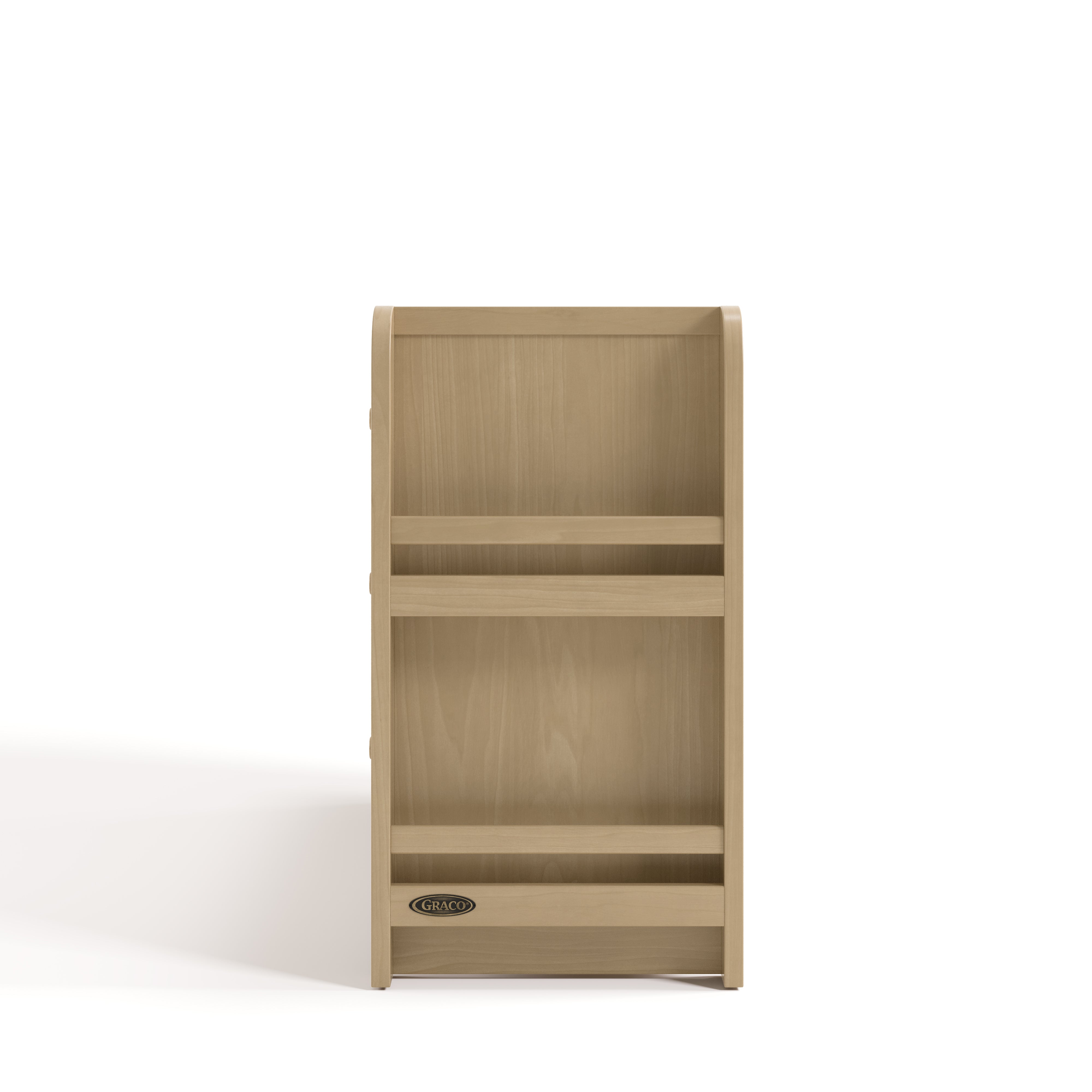 Read-with-Me driftwood 6 drawer dresser side view