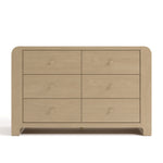 Read-with-Me driftwood 6 drawer dresser front view