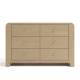 Read-with-Me driftwood 6 drawer dresser front view