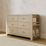 Read-with-Me driftwood 6 drawer dresser in a nursery