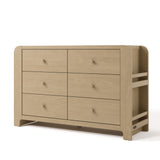 Read-with-Me driftwood 6 drawer dresser angle view