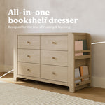 Read-with-Me driftwood 6 drawer dresser style callout