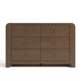 Read-with-Me hazelnut 6 drawer dresser front view