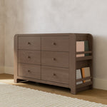 Read-with-Me hazelnut 6 drawer dresser in a nursery