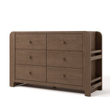 Read-with-Me hazelnut 6 drawer dresser angle view