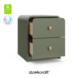 Santos olive nightstand with GGG and PTPA logos on top left