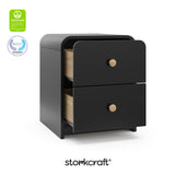 Santos black nightstand with GGG and PTPA logos on top left
