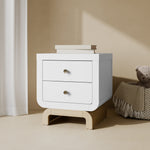 Santorini white with driftwood 2 drawer nightstand in kids room