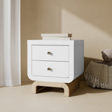 Santorini white with driftwood 2 drawer nightstand in kids room