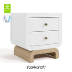 Santorini white with driftwood 2 drawer nightstand certifications callout