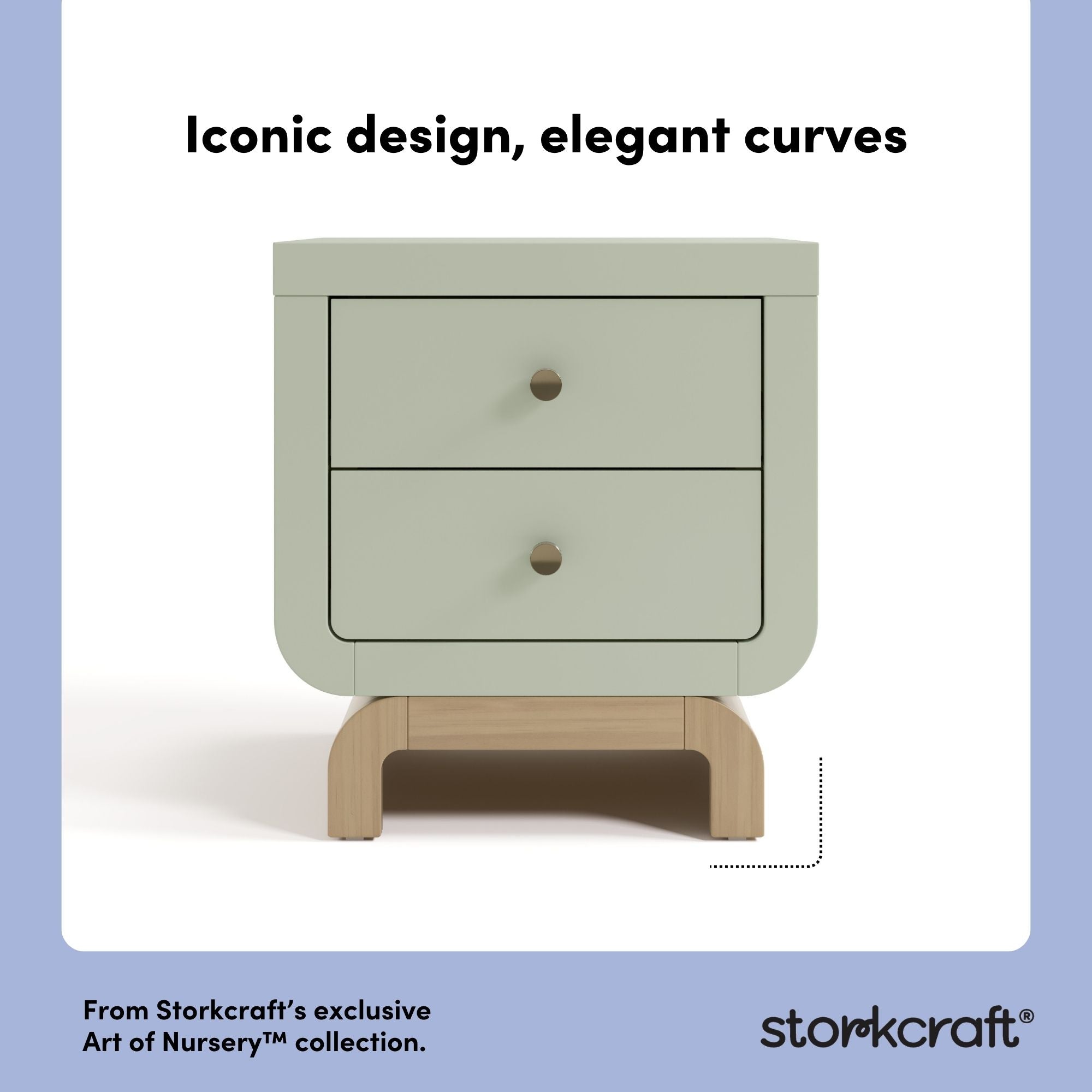 santorini sage with driftwood 2 drawer nightstand style callout