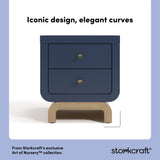santorini midnight blue with driftwood 2 drawer nightstand style callout