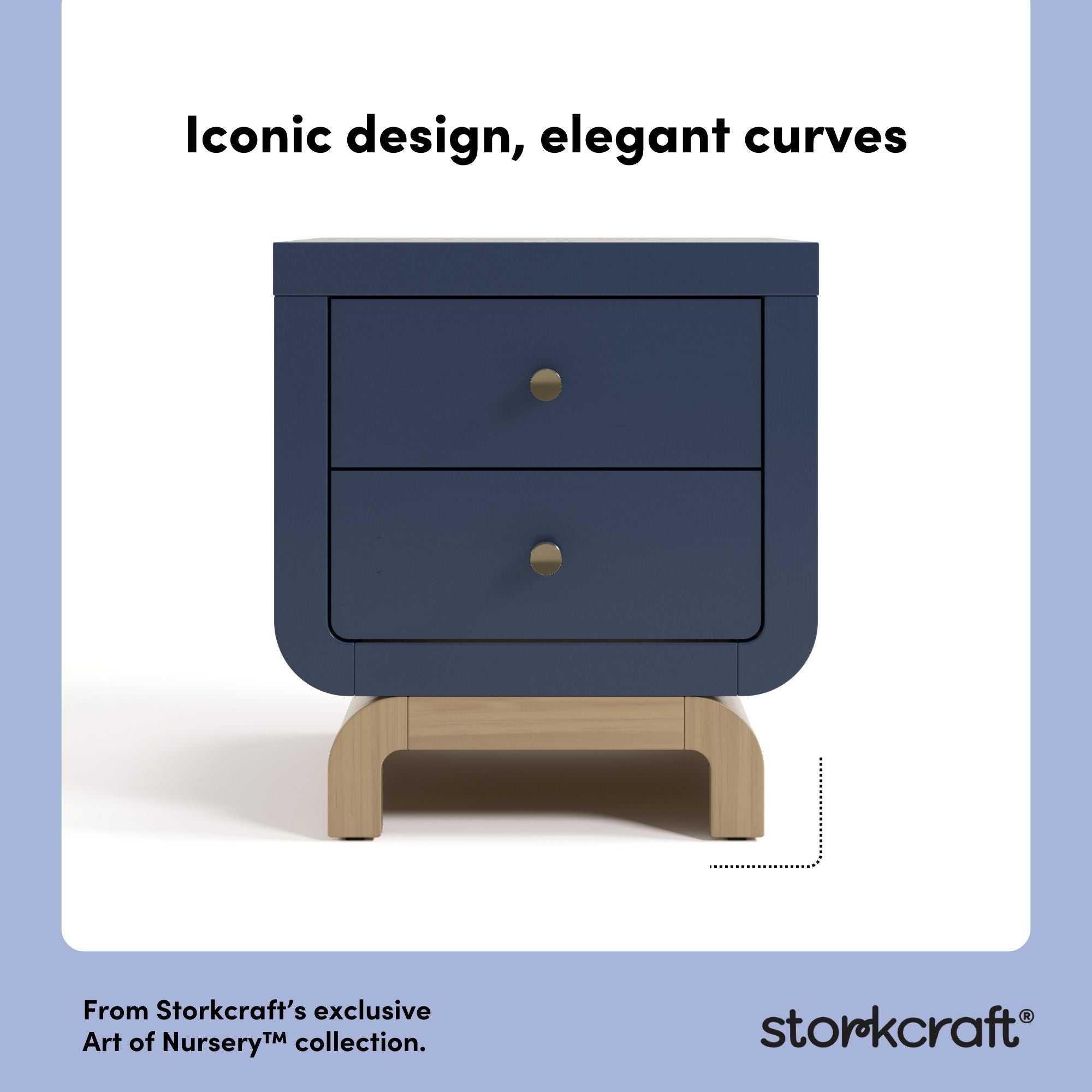 santorini midnight blue with driftwood 2 drawer nightstand style callout