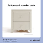 Casablanca frosted oat 2 drawer nightstand style callout