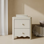 Casablanca frosted oat 2 drawer nightstand in kids room