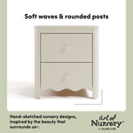 Casablanca frosted oat 2 drawer nightstand style callout