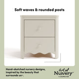 Casablanca frosted oat 2 drawer nightstand style callout