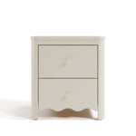 Casablanca frosted oat 2 drawer nightstand front view