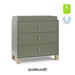 California olive with driftwood 3 drawer chest with GGG and PTPA logos on top right
