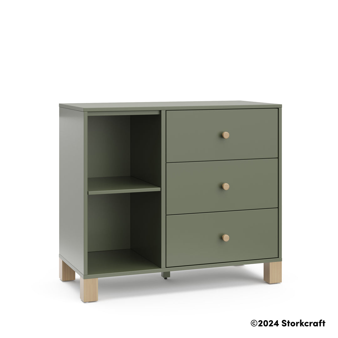 storkcraft green dresser California 3 Drawer Combo complete the Storkcraft Brookside Size:68L Montage M3103 Pleated Long Emeria