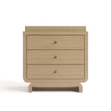 Santorini driftwood 3 drawer chest with changing topper front view