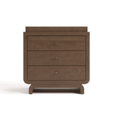 Santorini hazelnut 3 drawer chest with changing topper front view