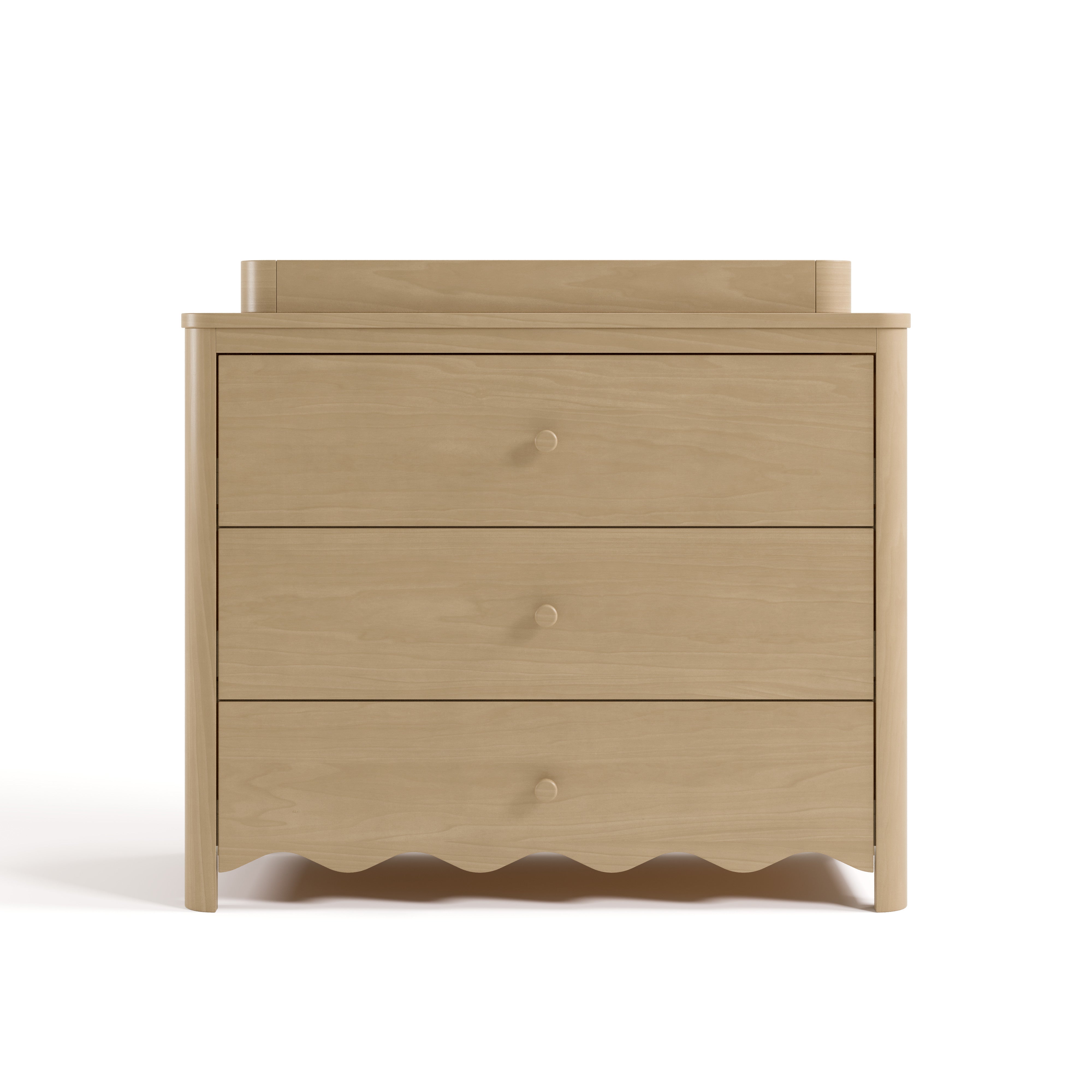 Casablanca driftwood 3 drawer chest with topper front view