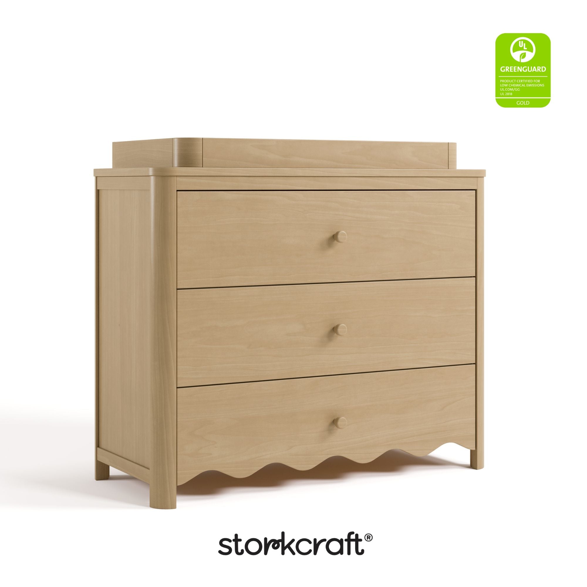Casablanca driftwood 3 drawer chest with topper with GGG logo on top right