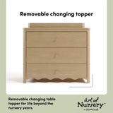 Casablanca driftwood 3 drawer chest with changing topper removable topper callout