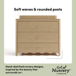 Casablanca driftwood 3 drawer chest with changing topper style callout