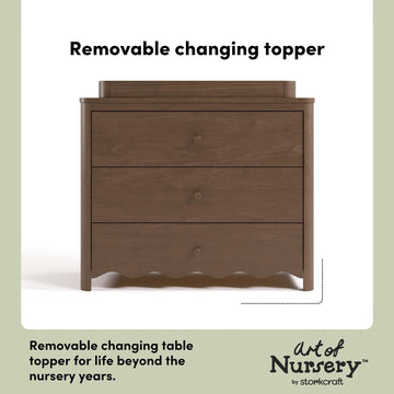 Storkcraft® Casablanca™ 3 Drawer Chest with Removable Changing Table Topper