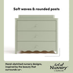 Casablanca sage 3 drawer chest with changing topper style callout