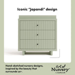 Kyoto sage 3 drawer chest with changing topper style callout