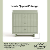 Kyoto sage 3 drawer chest with changing topper style callout