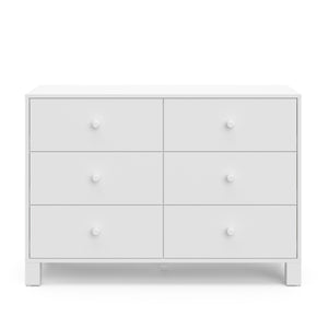 front view of white 6 drawer dreser