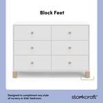 California white with driftwood 6 drawer dresser style callout