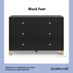 California black with driftwood 6 drawer dresser style callout
