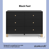 California black with driftwood 6 drawer dresser style callout